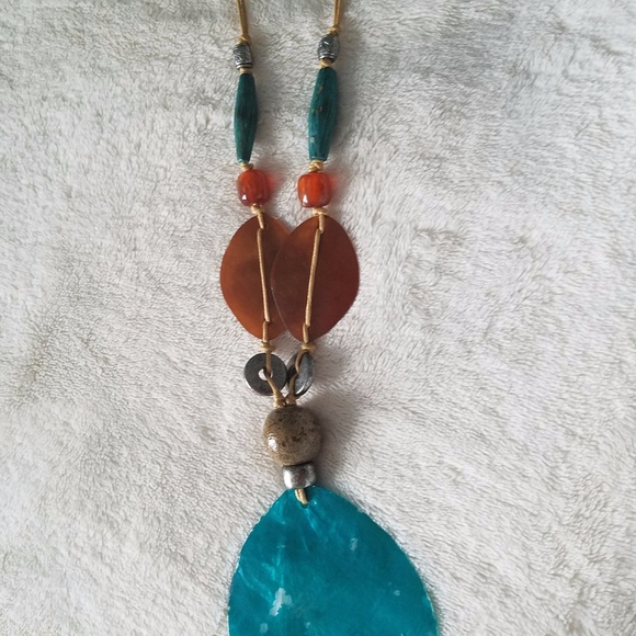 Lot of three beaded necklaces. All long. - Picture 5 of 5